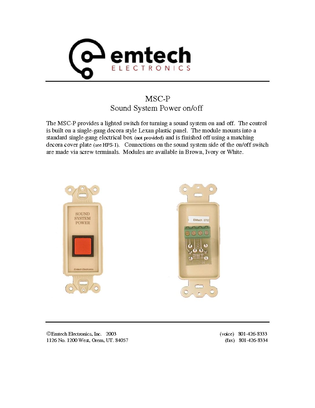 MSC-P - Sound System Power On/Off - Image 3